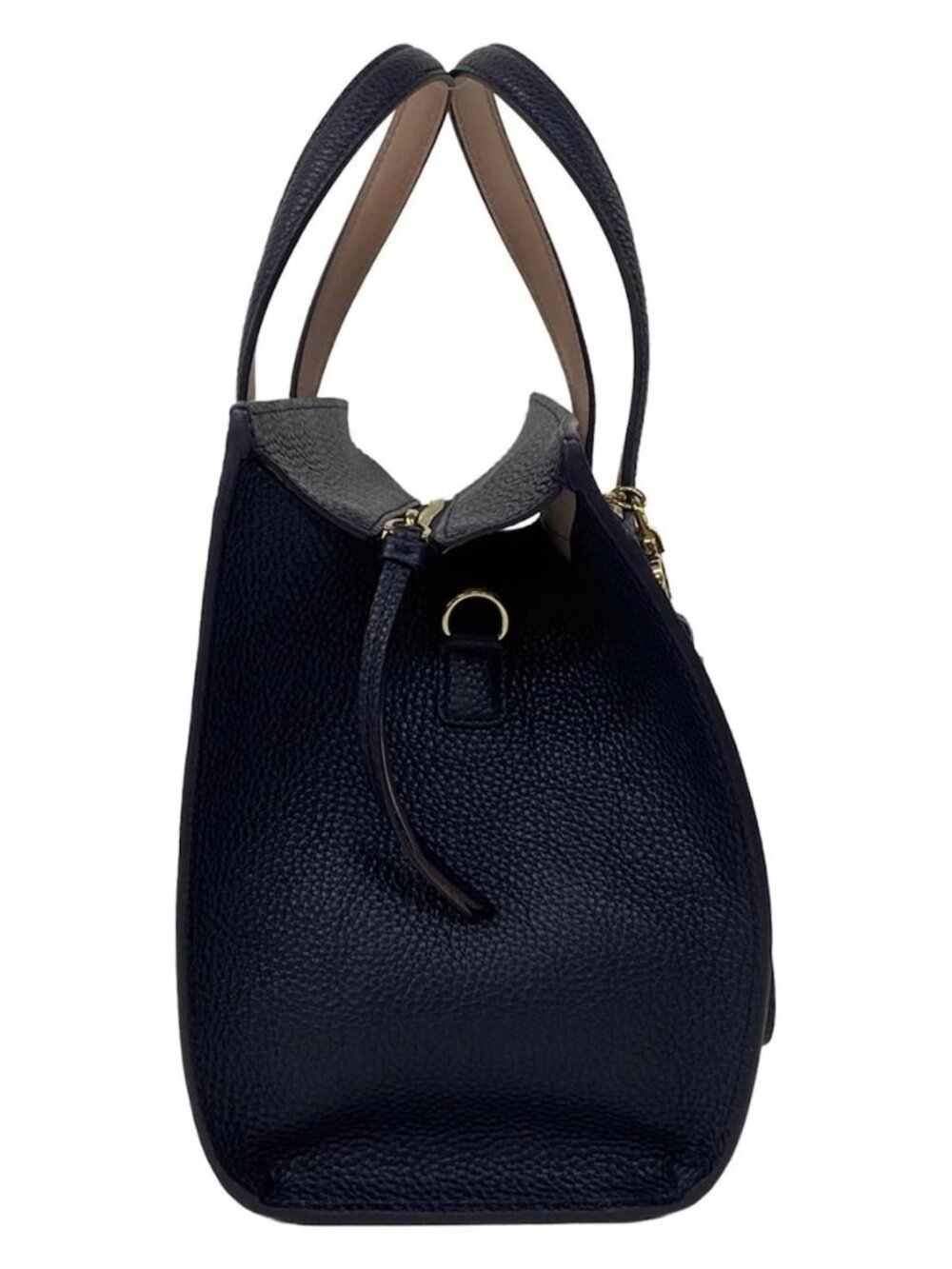 Salvatore Ferragamo Amy - Dark Navy Leather Handbag - Picture 4 of 10